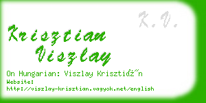 krisztian viszlay business card